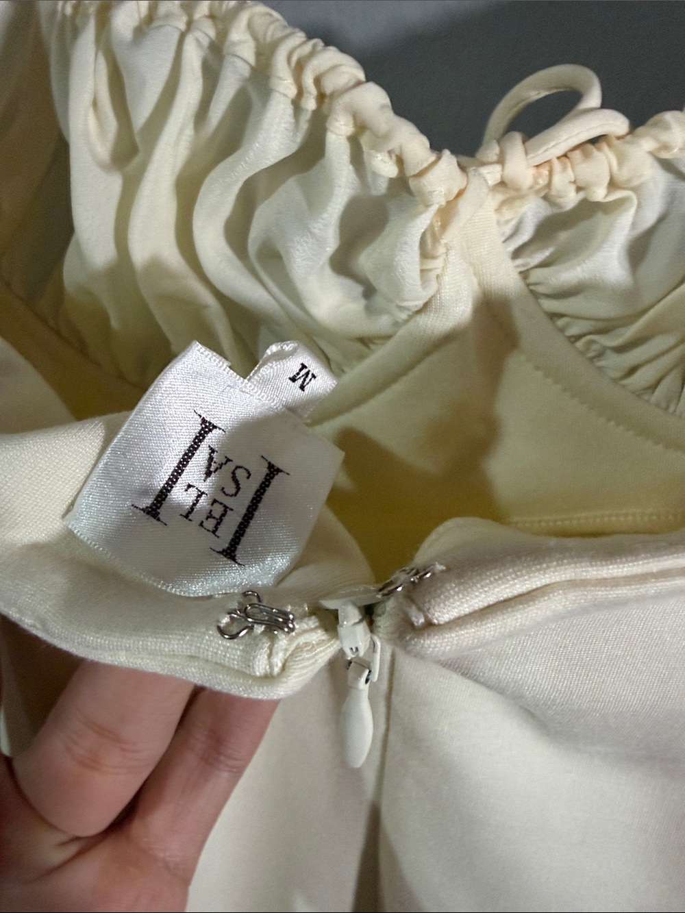Cream Ruffle-Front Maxi Slip Dress - Picture 6 of 6